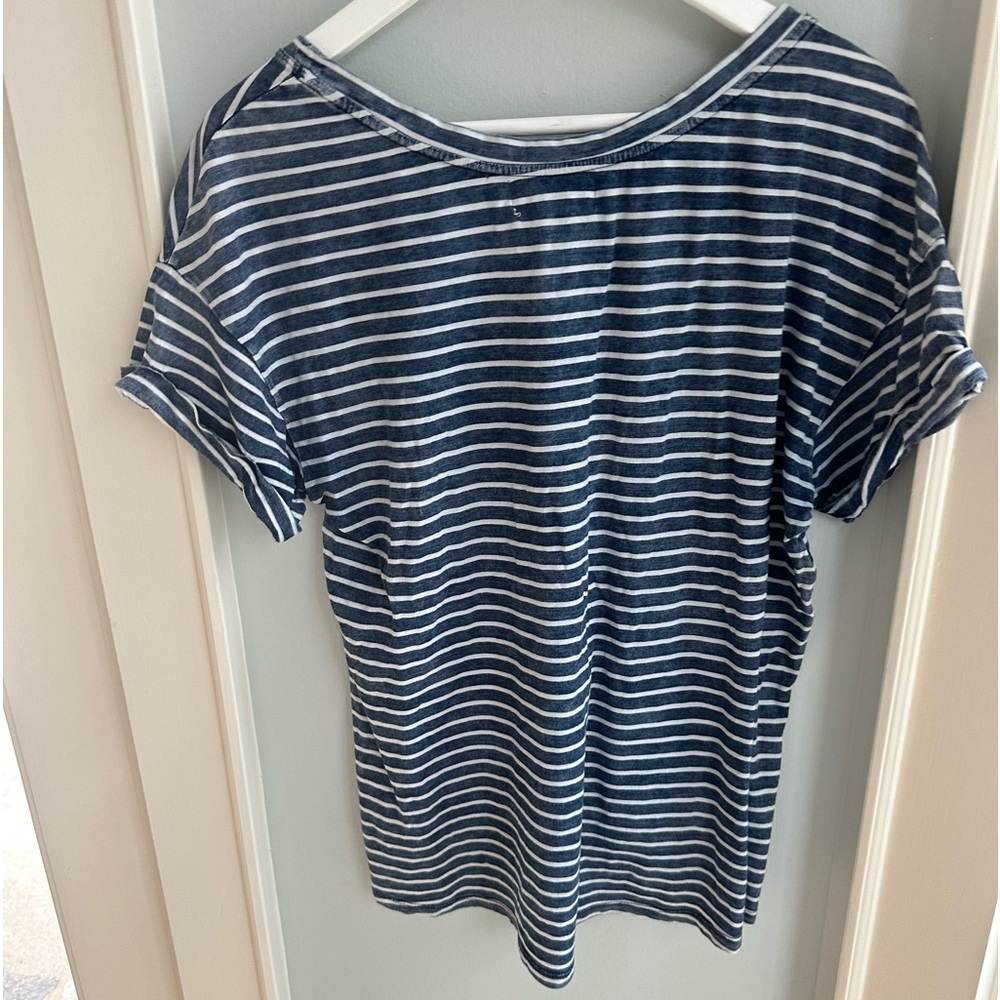 Anthropologie Cloth & Stone Faded Striped Tee - Picture 2 of 3